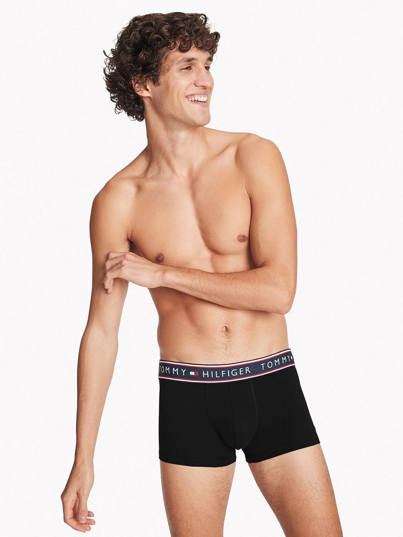 Férfi Tommy Hilfiger Pamut stretch trunk 3pk Trunks Fehér | HU 1292XYU